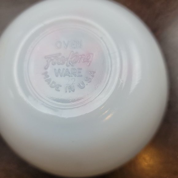 Fire King OVEN Primrose‎ Round Saucer Only Anchor Hocking 6 inch Milk Glass - Picture 3 of 5